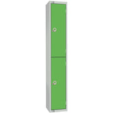 Elite Double Door Padlock Locker Green